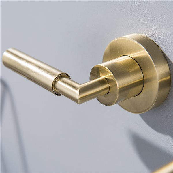 Clihome Polished Gold 2-handle Wall-mount Bathroom Sink Faucet