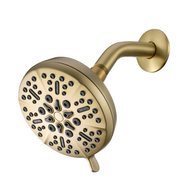 Boyelliving Brushed Gold 5-spray Shower Head 1.75 GPM (6.6 LPM ...