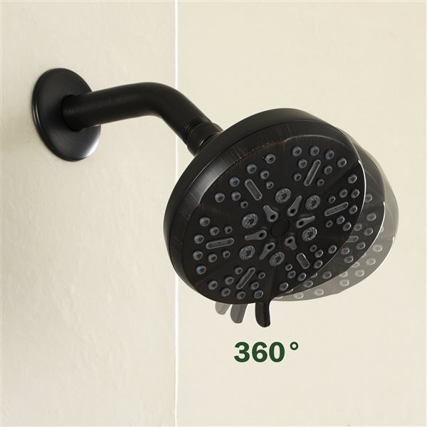 Boyelliving  5-spray Shower Head 1.75 GPM (6.6 LPM) in Oil-rubbed Bronze