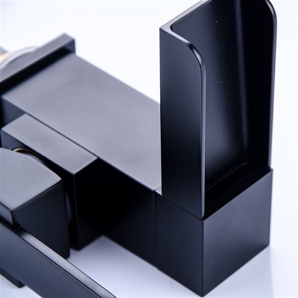 Clihome Matte Black 1-handle Single Hole Bathroom Sink Faucet