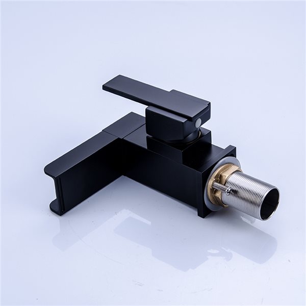 Clihome Matte Black 1-handle Single Hole Bathroom Sink Faucet