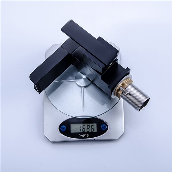 Clihome Matte Black 1-handle Single Hole Bathroom Sink Faucet