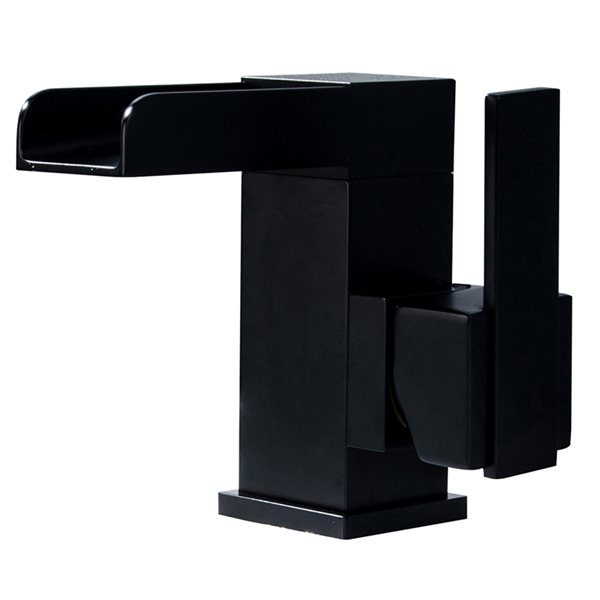 Clihome Matte Black 1-handle Single Hole Bathroom Sink Faucet