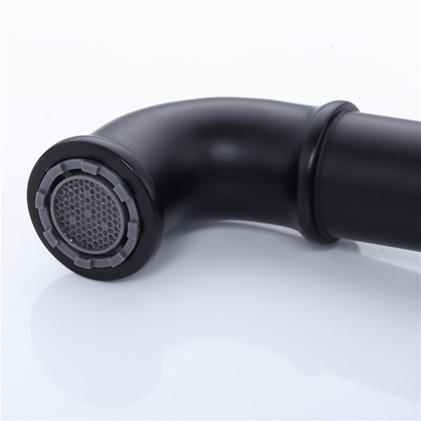 Clihome 1-handle Matte Black Single Hole Bathroom Sink Faucet