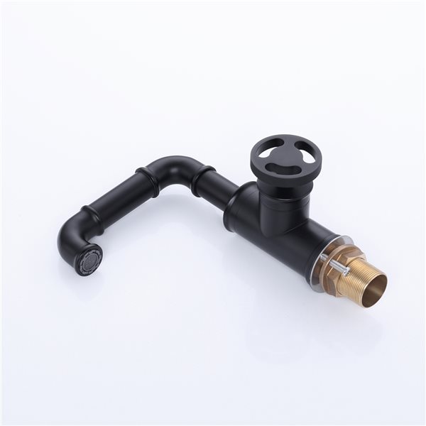 Clihome 1-handle Matte Black Single Hole Bathroom Sink Faucet