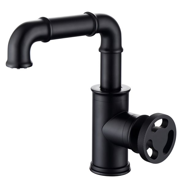 Clihome 1-handle Matte Black Single Hole Bathroom Sink Faucet