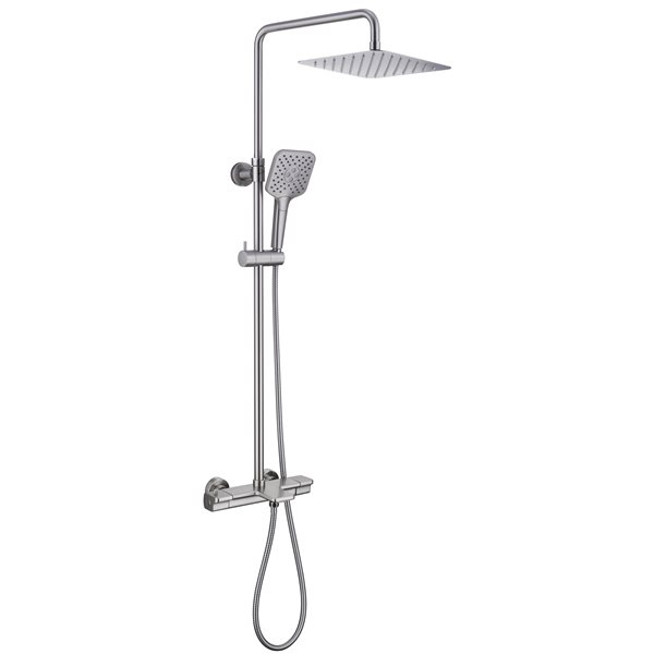 Clihome 3-spray Rain Shower Head and Handheld Shower Combo 2.5 GPM (9.5 LPM) - Brushed Nickel