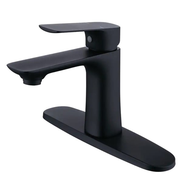 Premium Matte Black Finish Single Handle Bathroom Faucet