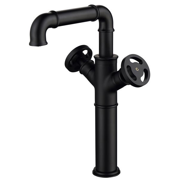 Clihome Matte Black 2-handle Single Hole Bathroom Sink Faucet