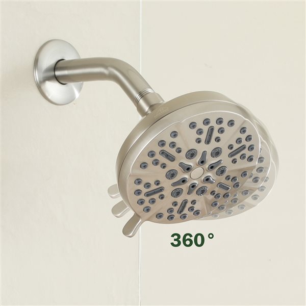 Boyelliving Brushed Nickel 5-spray Shower Head 1.75 GPM (6.6 LPM)