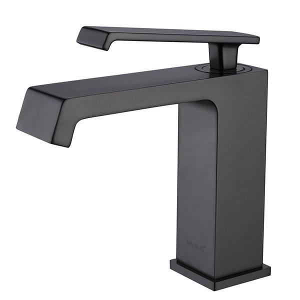 Clihome Gray 1-handle Single Hole Bathroom Sink Faucet