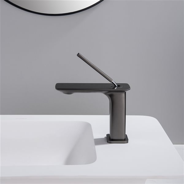 Clihome Brushed Nickle 1-handle Widespread Bathroom Sink Faucet