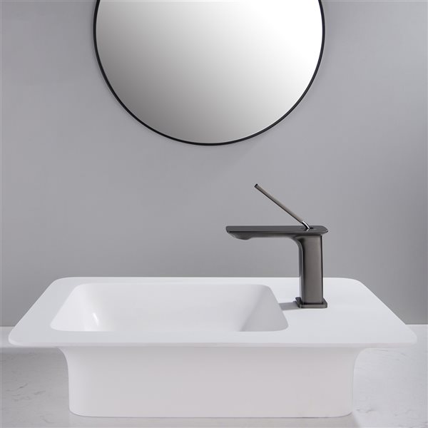 Clihome Brushed Nickle 1-handle Widespread Bathroom Sink Faucet