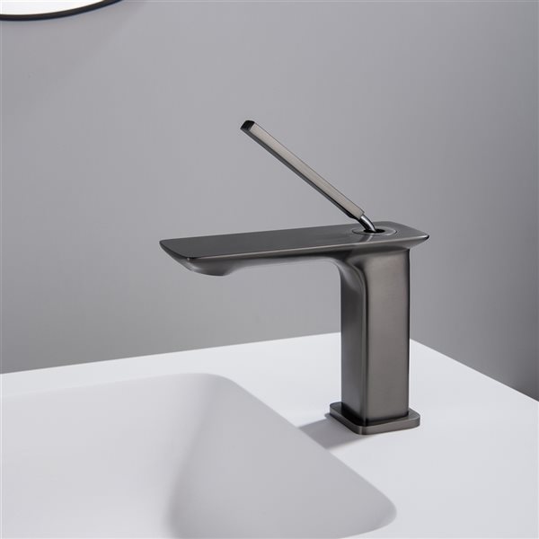 Clihome Brushed Nickle 1-handle Widespread Bathroom Sink Faucet