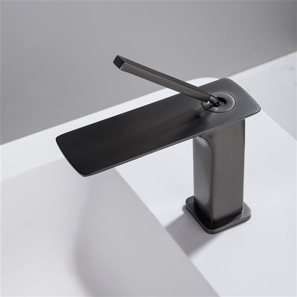 Clihome Brushed Nickle 1-handle Widespread Bathroom Sink Faucet
