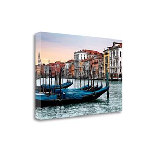 Impression sur toile Dawn In Venice par Janel Pahl de Tangletown Fine Art, 16 po x 24 po