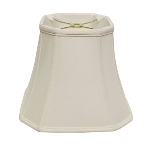 Cloth & Wire 14-in x 18-in White Silk Bell Lamp Shade
