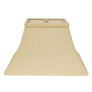 Cloth & Wire 9-in x 9-in Oyster Fabric Bell Lamp Shade