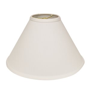 Cloth & Wire 10-in x 15-in White Fabric Drum Lamp Shade