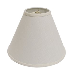 Cloth & Wire 13-in x 19-in Off White Linen Drum Lamp Shade