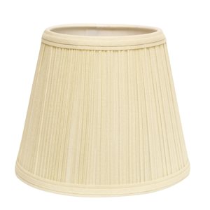 Cloth & Wire 7.5-in x 10-in Egg Colour Fabric Empire Lamp Shade