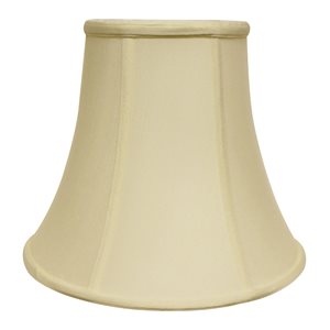 Cloth & Wire 11-in x 14-in Egg Colour Silk Bell Lamp Shade