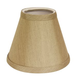 Cloth & Wire 4-in x 5-in Tan Fabric Empire Lamp Shade-  Set of 6
