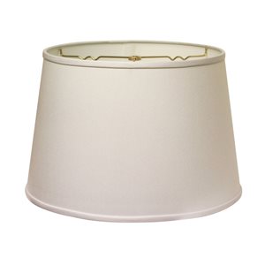 Cloth & Wire 10.5-in x 16-in White Fabric Empire Lamp Shade