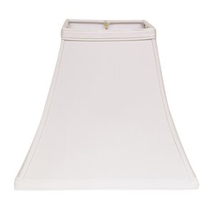 Cloth & Wire 12-in x 14-in White Fabric Bell Lamp Shade