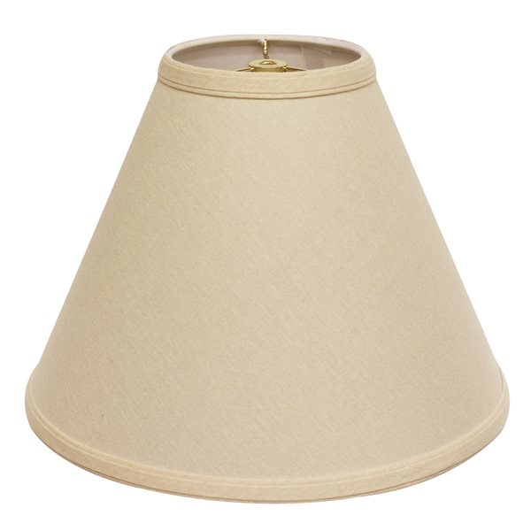 Cloth & Wire 10-in x 15-in Beige Linen Drum Lamp Shade