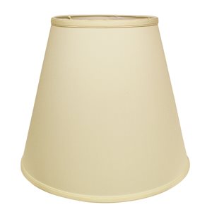 Cloth & Wire 15-in x 18-in Egg Colour Fabric Empire Lamp Shade with Washer Fitter