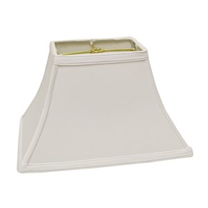 Cloth & Wire 8-in x 8-in White Fabric Bell Lamp Shade
