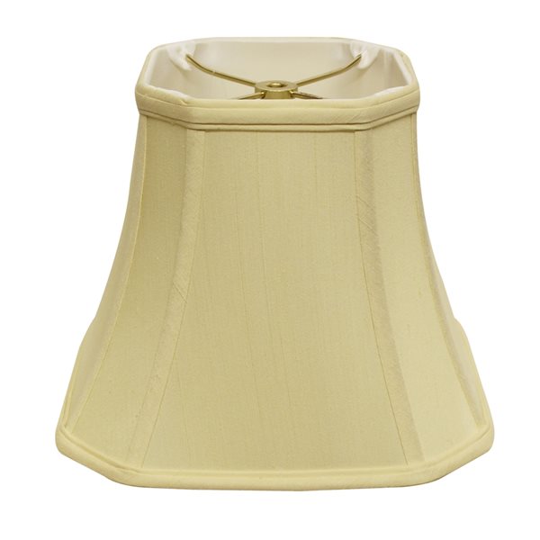 Cloth & Wire 14-in x 18-in Antique White Silk Bell Lamp Shade