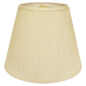 Cloth & Wire 11-in x 14-in Egg Colour Fabric Empire Lamp Shade