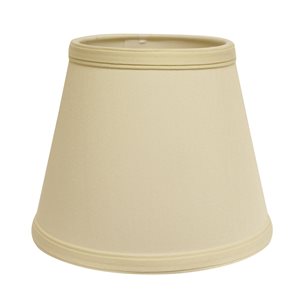 Cloth & Wire 8-in x 12-in Egg Colour Fabric Empire Lamp Shade with Uno Fitter