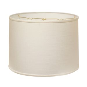 Cloth & Wire 9.5-in x 13-in White Linen Drum Lamp Shade