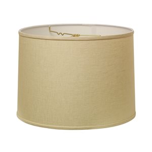 Cloth & Wire 11-in x 16-in Beige Linen Drum Lamp Shade