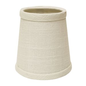 Cloth & Wire 4-in x 5-in Off-White Linen Empire Lamp Shade - Set of 6