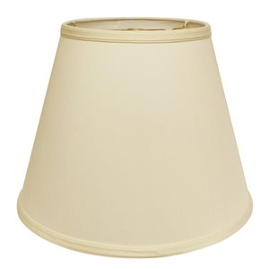 Cloth & Wire 11-in x 14-in Egg Colour Fabric Empire Lamp Shade with Washer Fitter