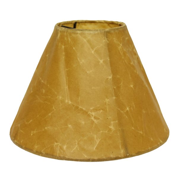 Cloth & Wire 7.5-in x 14-in Brown Paper Empire Lamp Shade