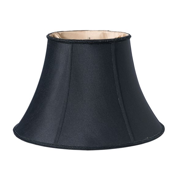 Cloth & Wire 8.25-in x 9.25-in Black (with Bronze Lining) Silk Drum Lamp Shade