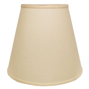 Cloth & Wire 14-in x 16-in Beige Linen Empire Lamp Shade