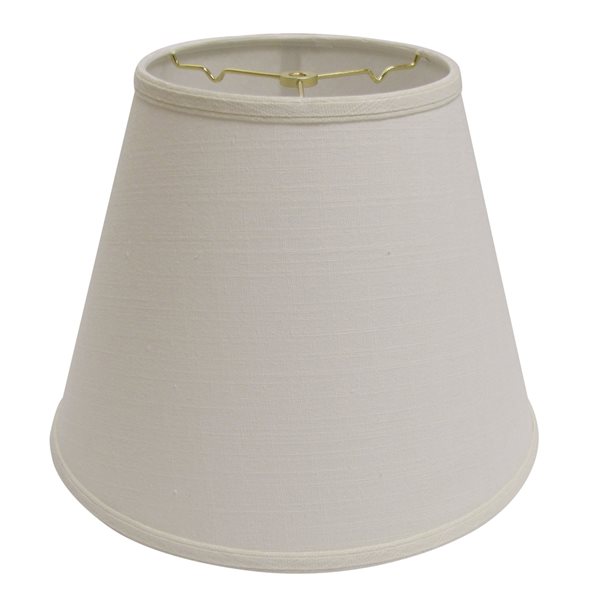Cloth & Wire 11-in x 14-in White Linen Empire Lamp Shade