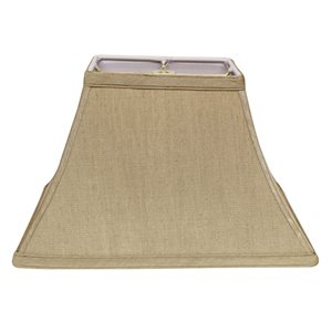 Cloth & Wire 9-in x 11-in Tan Fabric Bell Lamp Shade