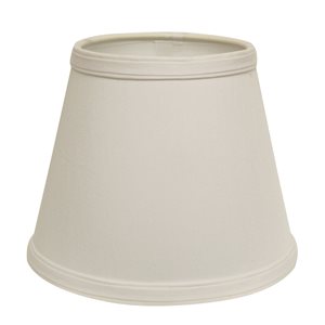 Cloth & Wire 8-in x 12-in Fabric Empire Lamp Shade in White with Washer Fitter
