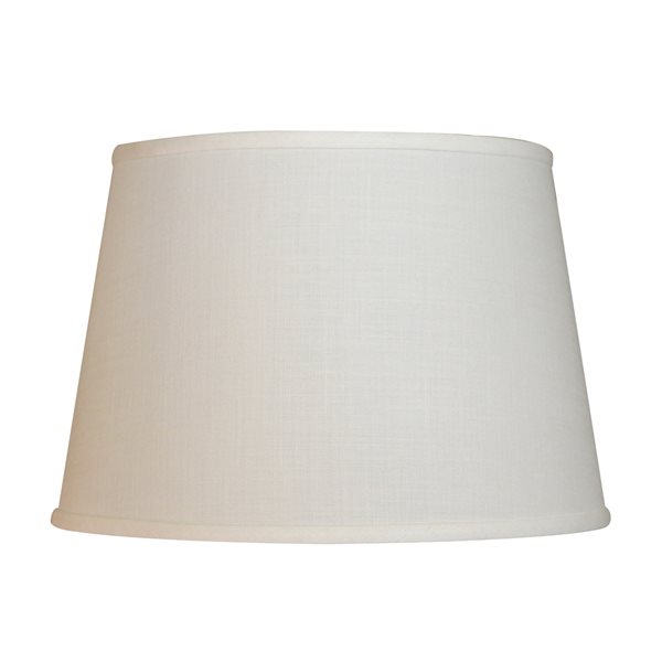 Cloth & Wire 11.5-in x 18-in White Linen Empire Lamp Shade 5018WA528WT ...