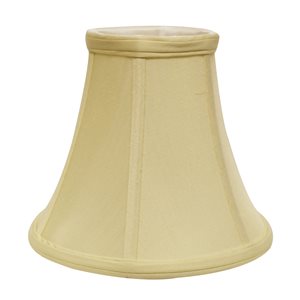 Cloth & Wire 13-in x 18-in Antique White Silk Bell Lamp Shade