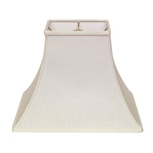 Cloth & Wire 12-in x 14-in White Linen Bell Lamp Shade