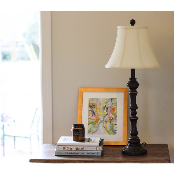 Cloth & Wire 9-in x 12-in Egg Silk Drum Lamp Shade