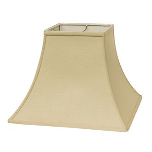 Cloth & Wire 12-in x 14-in Beige Linen Bell Lamp Shade